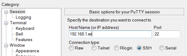 PuTTY para sistemas Windows